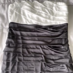 Black & White Strapless Dress